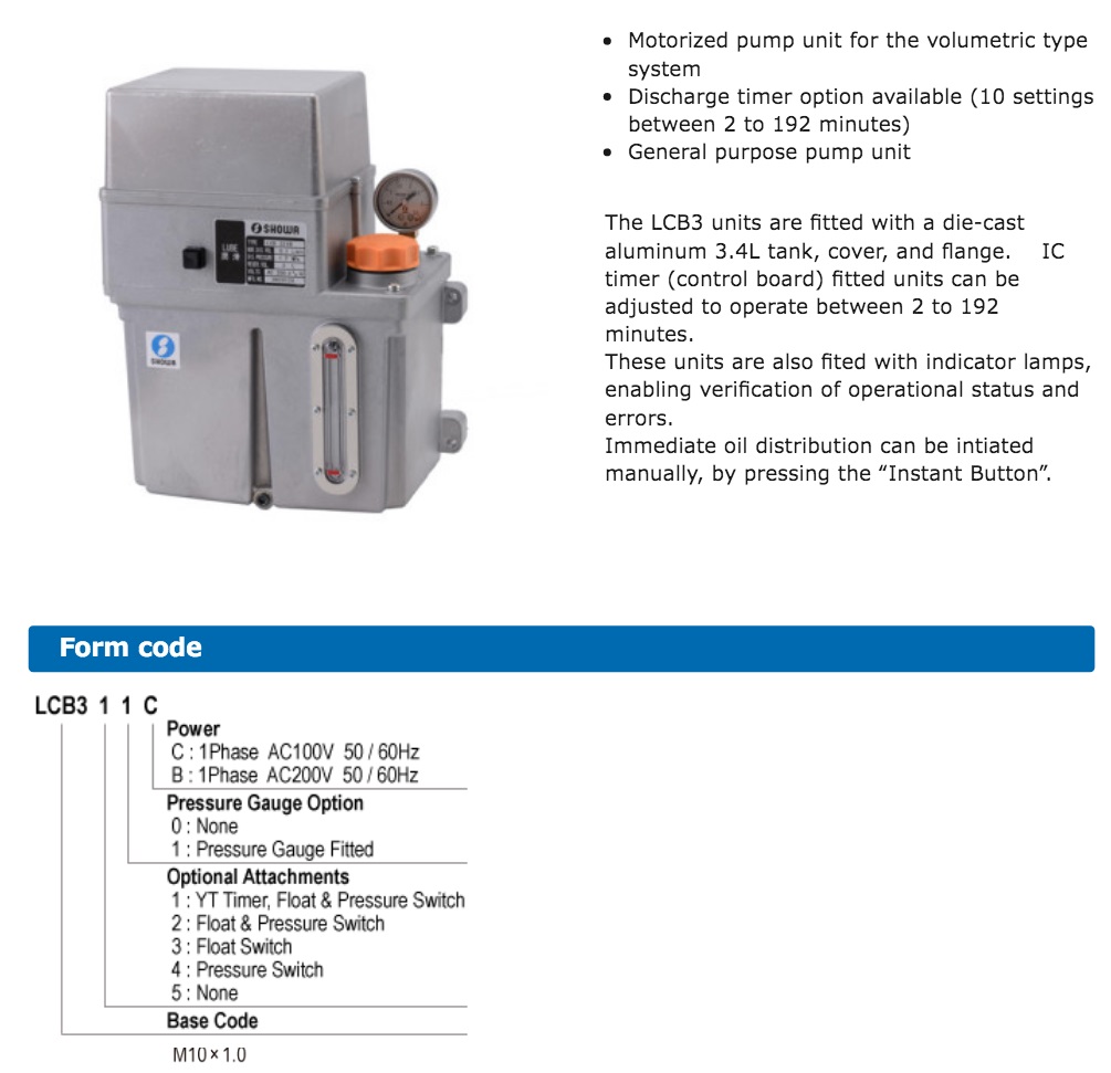 LCB3 Lubrication Unit